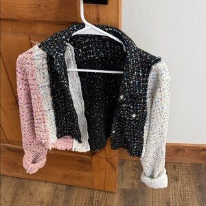 36 Point 5 Multicolor Tweed Blazer